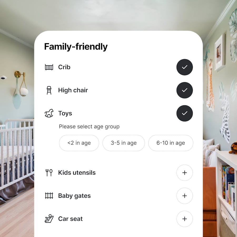 Enjoy a stress-free family holidays with Kindred home swaps, where essentials like cribs, high chairs, and toys are already provided. No need to overpack like you would for a hotel or Airbnb—just bring your family and relax in a home that’s ready for your little ones.
