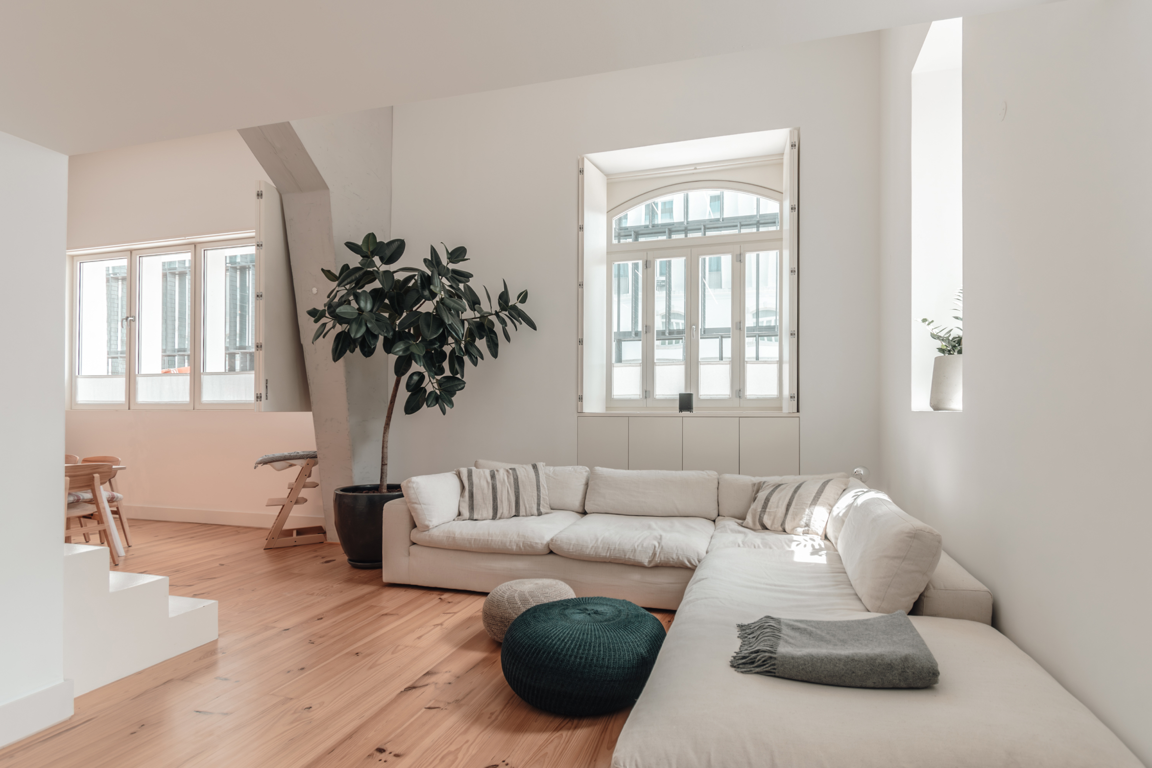 Peaceful and serene home with naturalistic details