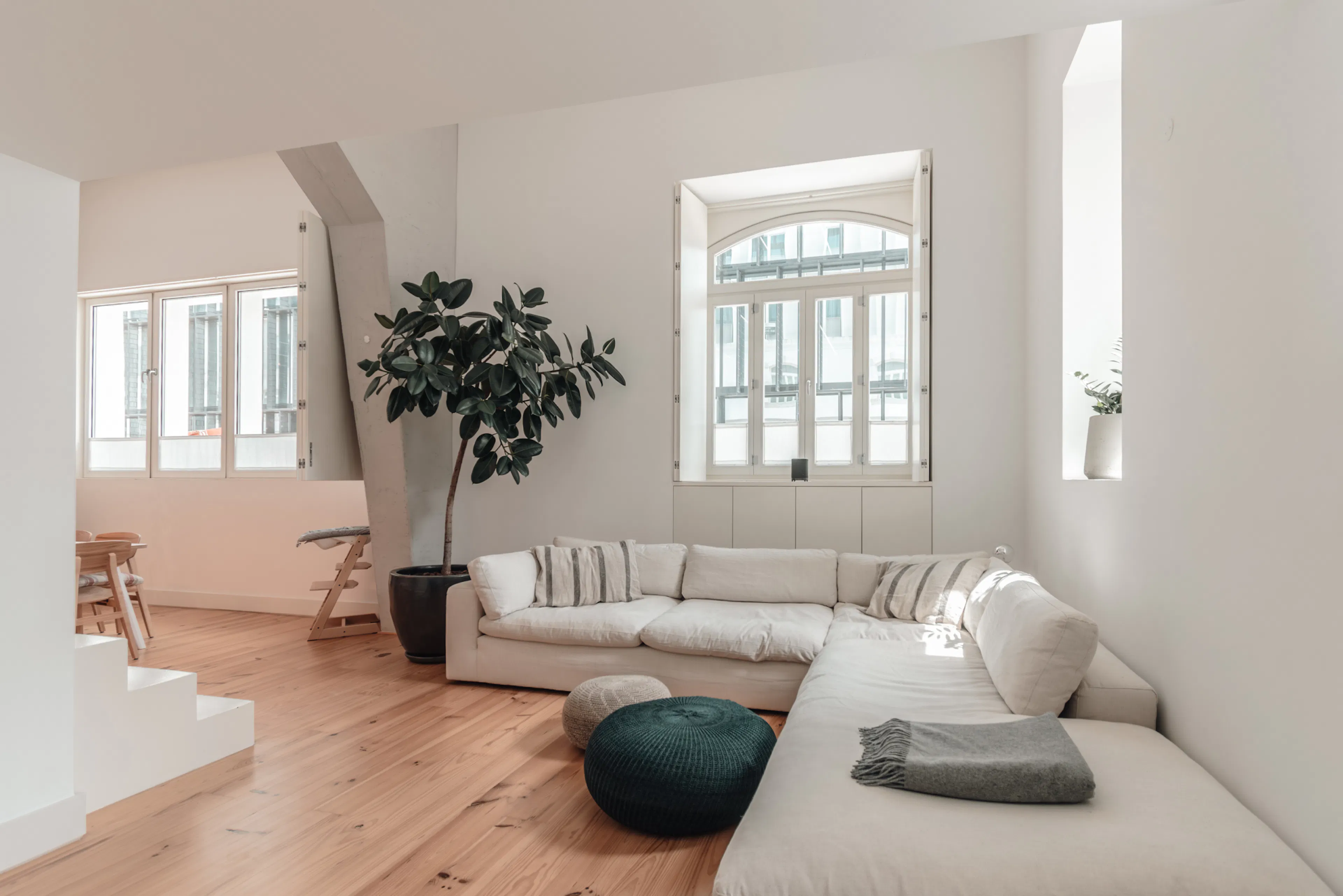 Peaceful and serene home with naturalistic details