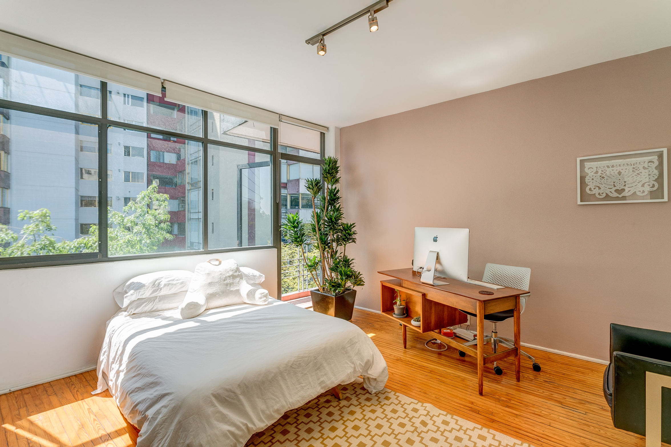 Earth-toned mid century modern home with peaceful feel