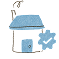 House with verification checkmark illustration